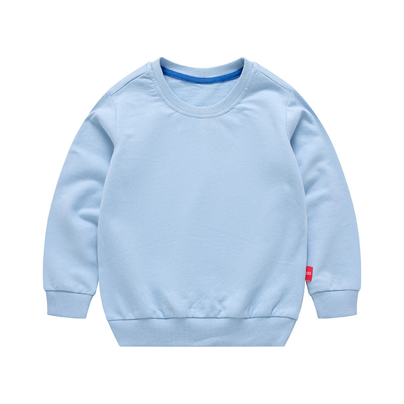 Boys Korean Round Neck Solid Color Loose Long Sleeve Pullover Boys Korean Round Neck Solid Color Loose Long Sleeve Pullover